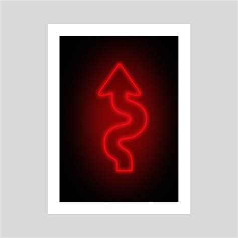 Arrow neon sign, an art print by Bruce Rolff - INPRNT