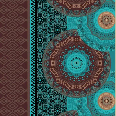 Blue and brown flower black textile design 34813234 Vector Art at Vecteezy