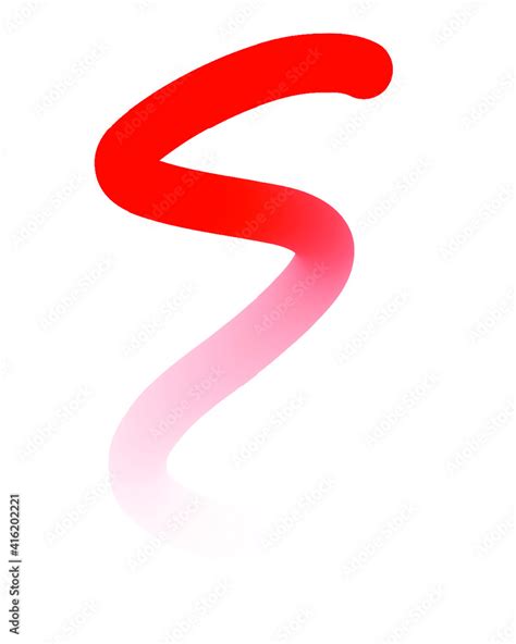 Red Hand-Drawn Line - Wavy Gradient With Transparent Background Stock Vector | Adobe Stock