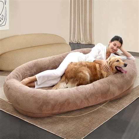 BOZTIY Human Dog Bed 72 in. x 51 in. x 12 in. Giant Dog Bed for Adults & Pets Washable Large ...