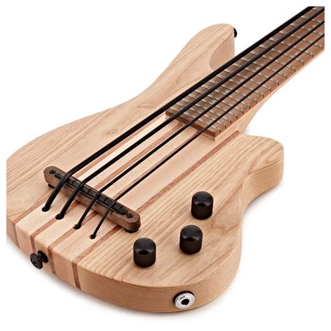 Mahalo Solid Electric Bass Ukulele, Natural at Gear4music