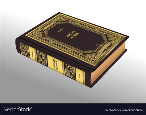 Old book cover design elements Royalty Free Vector Image