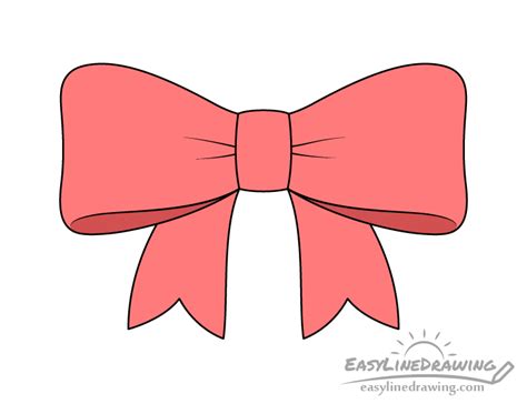 How to Draw a Ribbon Step by Step - EasyLineDrawing