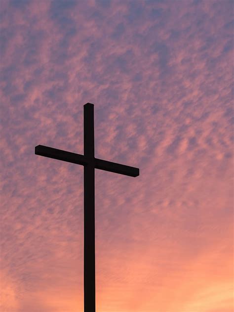 HD wallpaper: silhouette of cross under white sky, faith, religion, easter | Wallpaper Flare