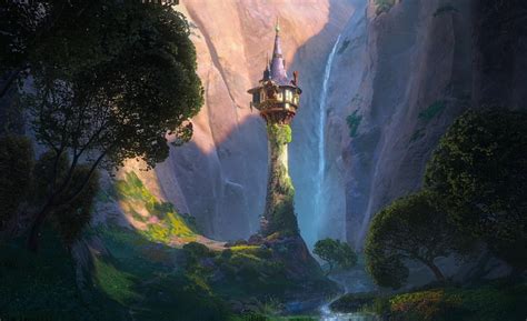 HD wallpaper: Tangled Castle, Disney Tangled Rapunzel tower illustration, Cartoons | Wallpaper Flare