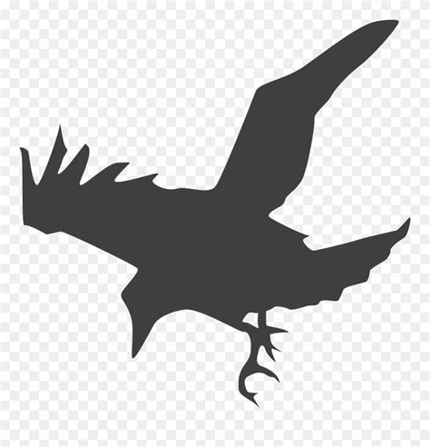 Raven Silhouette Clipart (#5373717) - PinClipart