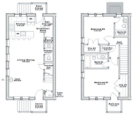 Row Home Floor Plan | plougonver.com