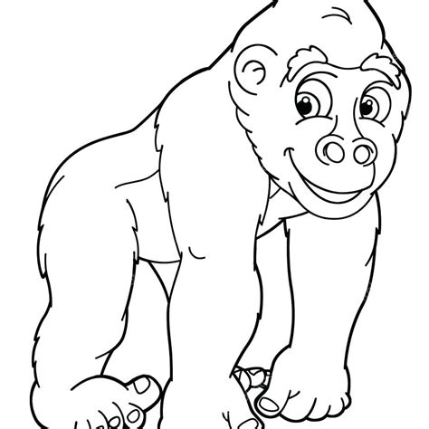 Baby Gorilla Coloring Pages at GetDrawings | Free download