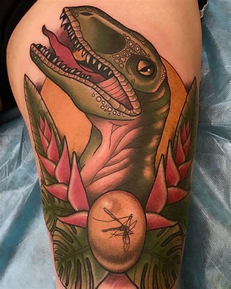 Velociraptor Dinosaur Tattoo | Remington Tattoo Parlor