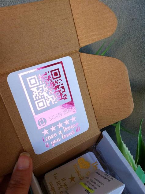 Foiled metallic qr code stickers small business stickers etsy – Artofit