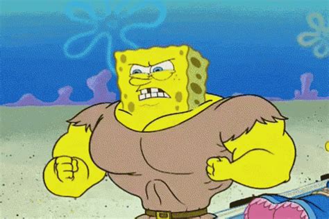 Buff GIF - Spongebob Squarepants Chest - Discover & Share GIFs