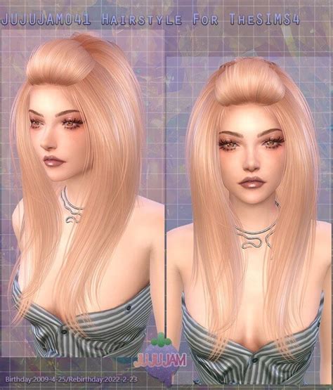 jujujam041 hair Y2K girl | The Sims Book