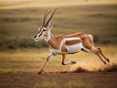 Premium AI Image | Female gazelle running outdoor