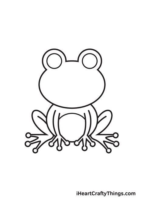 Frog Drawing — How To Draw A Frog Step By Step