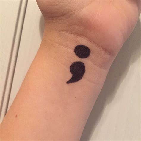 Meaning Of A Semicolon Tattoo - What Does the Semicolon Tattoo Mean ...