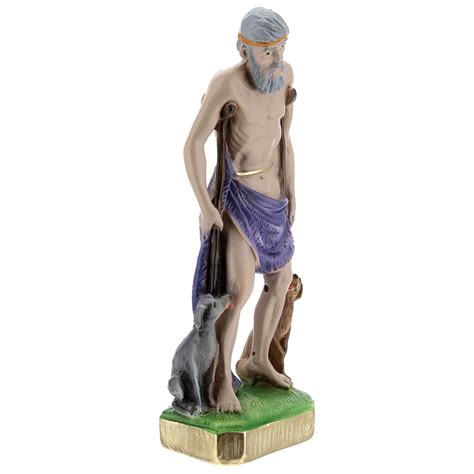 St. Lazarus Statue, 20 cm in painted plaster | online sales on HOLYART.com