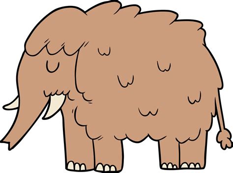 Vector cartoon mammoth 12481686 Vector Art at Vecteezy