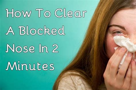 How To Clear A Blocked Nose In 2 Minutes