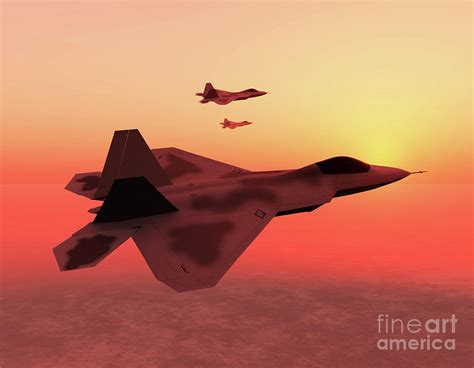 F-22 Fighters on Patrol Digital Art by Corey Ford - Fine Art America