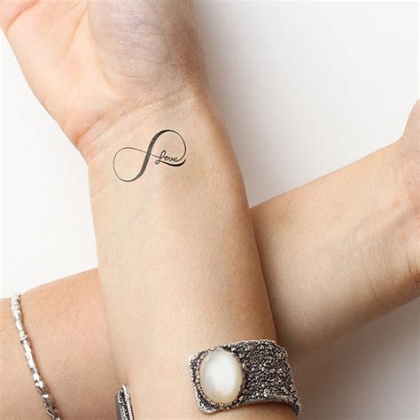 Love Infinity Symbol Temporary Tattoo (Set of 3) – Small Tattoos