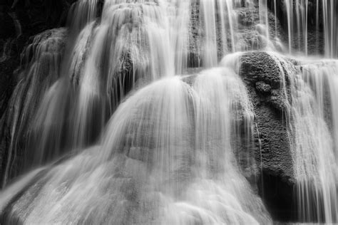 weir on the waterfall black and white - Custom Wallpaper