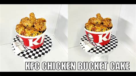 KFC CHICKEN BUCKET CAKE TUTORIAL/ STEP BY STEP - YouTube