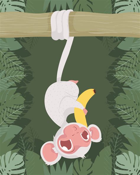 funny monkey eating banana 10850697 Vector Art at Vecteezy