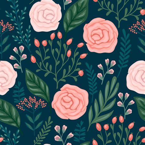 Floral seamless pattern. Vector design for different surfaces. 345289 Vector Art at Vecteezy