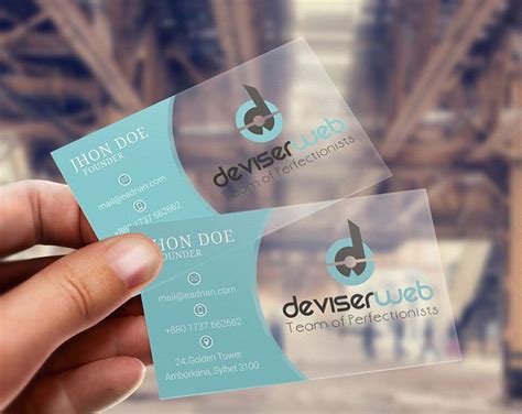 6 Best Transparent Business Card Mockup PSD Templates - DesignersLib.com