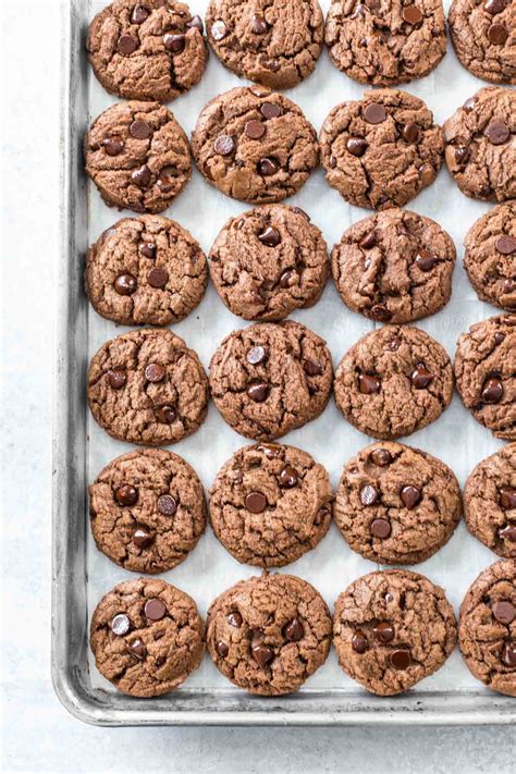 Chocolate Chocolate Chip Cookies (Dairy Free) - Simply Whisked