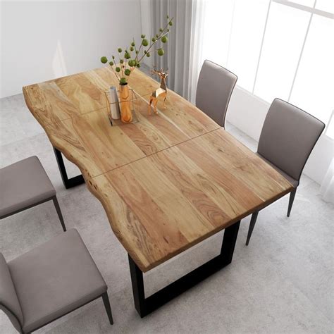 Mesa de comedor de madera de acacia sólida rústica mesa | Etsy