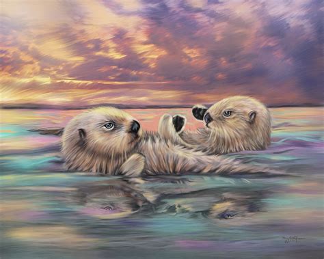 Sea Otter Painting at PaintingValley.com | Explore collection of Sea Otter Painting