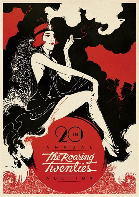 The Roaring Twenties Retro, vintage style poster...