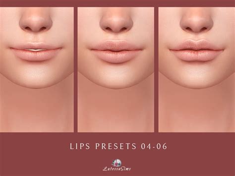 Sims 4 Lips Presets 04-06 | Sims 4 piercings, Sims 4, Sims