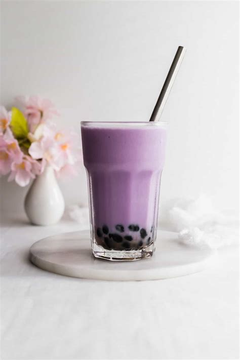 Real Taro Milk Bubble Tea | Sift & Simmer