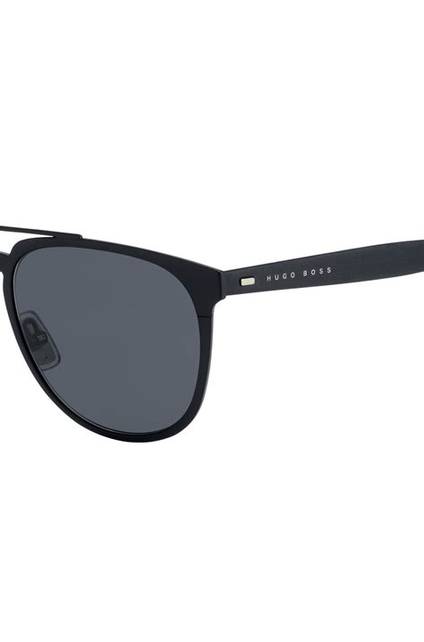 BOSS - Dark Grey Metal Round Sunglasses | BOSS 0882S