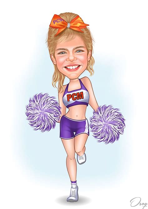 Girl Cheerleader Cartoon Character | Sport portraits, Girl cartoon ...