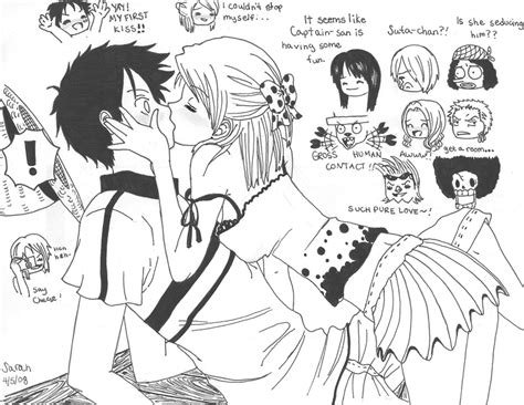 Luffy's First Kiss by XxSutaxX on DeviantArt