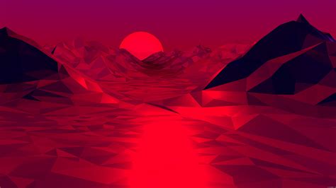 Low Poly Red 3d Abstract 4k Wallpaper,HD Abstract Wallpapers,4k Wallpapers,Images,Backgrounds ...