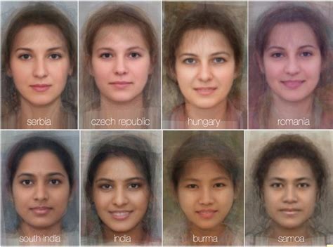 Study calculates the “average” female face for each country | Pakistan Defence