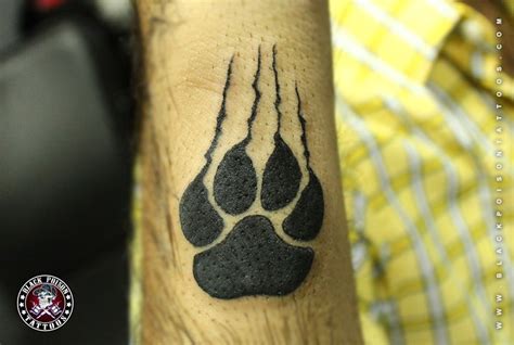 Lion Foot Scratch tattoo Best Tattoo Artist in India Black Poison Tattoo