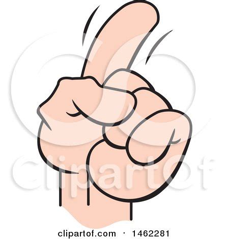 Cartoon Hand Gesture of a Pointing, Wagging or Admonishing Finger Posters, Art Prints by ...