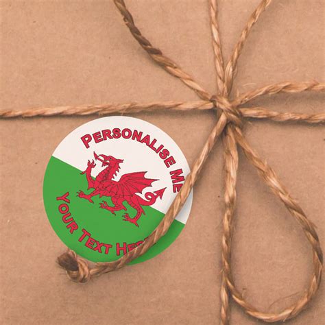 144 Welsh Dragon Flag Themed Personalised Teacher Reward Stickers - Large - Sticker Stocker