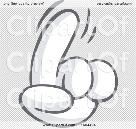 Clipart of a Cartoon White Hand Wagging a Finger - Royalty Free Vector Illustration by yayayoyo ...