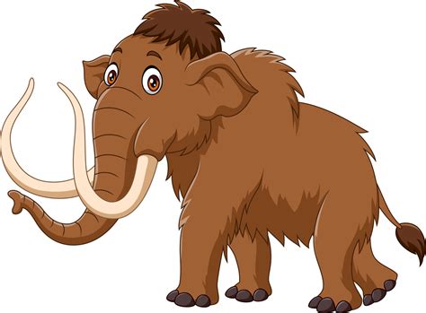 Cartoon mammoth isolated on white background 8733757 Vector Art at Vecteezy