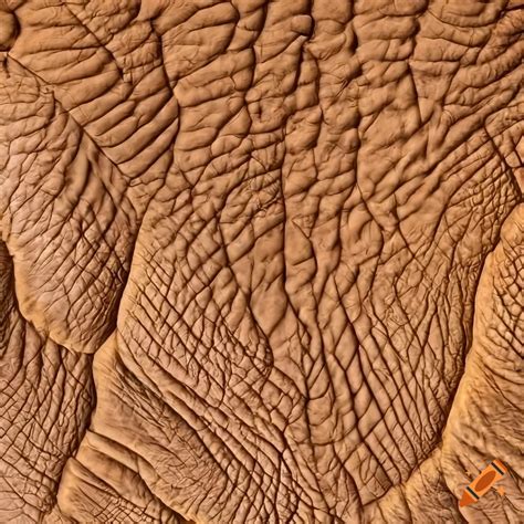 Close-up texture of elephant skin on Craiyon