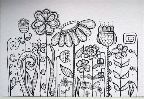 Flower doodle | Doodle drawings, Flower doodles, Doodle art flowers