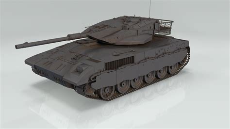 Sebastian Zielinski - 3DCG: Tank - based on Merkava MK2