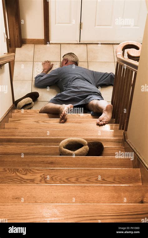 Old Man Falling Down Stairs