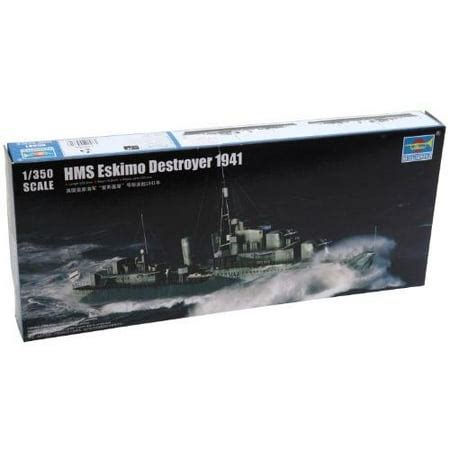 Trumpeter HMS Eskimo WWII British Tribal Class Destroyer Ship Model Kit (1941), Scale 1/350 ...